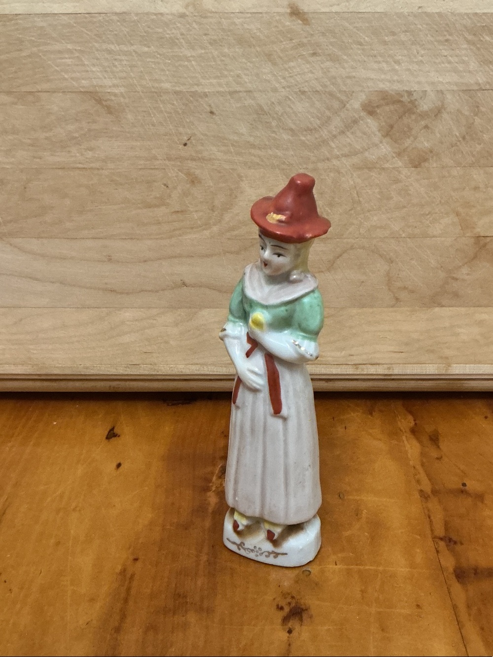 Vintage Blonde Dutch Girl Miniature Porcelain Figure Japan